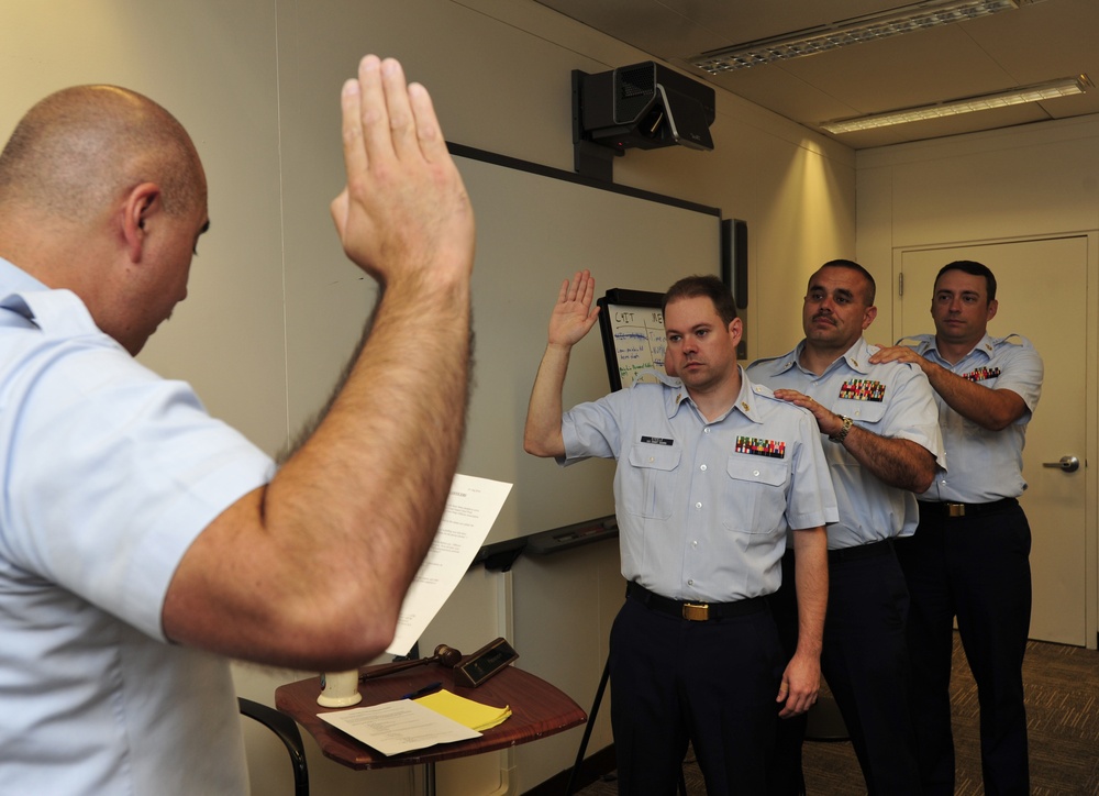 Coast Guard CPOA swears in new chapter officers