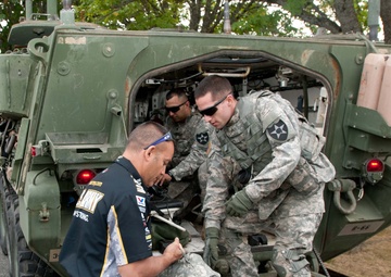NHRA driver visits JBLM