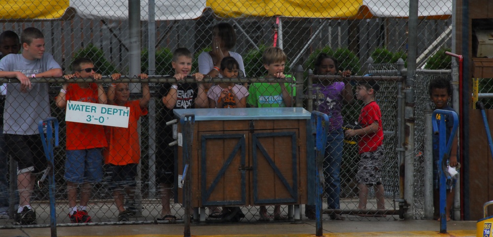 Waiting for bumper boats