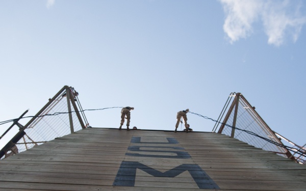 Photo Gallery: Marine recruits conquer fear of heights on rappel tower