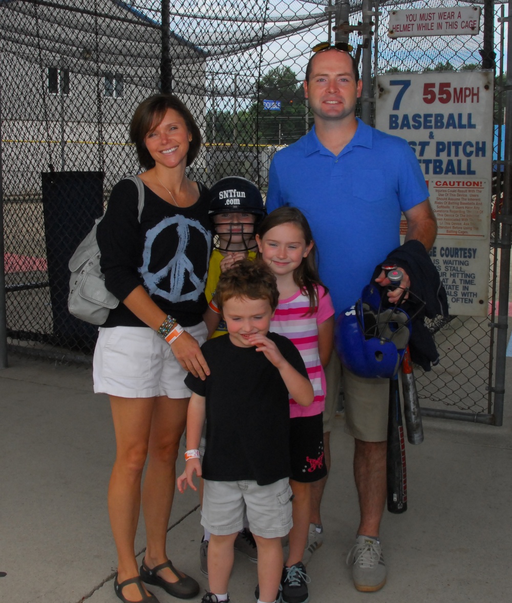 Family batting practice