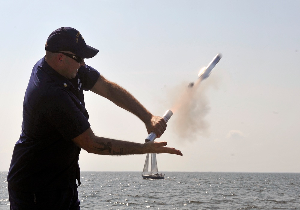 Coast Guard hosts flare demostration in St. Petersburg, Fla.