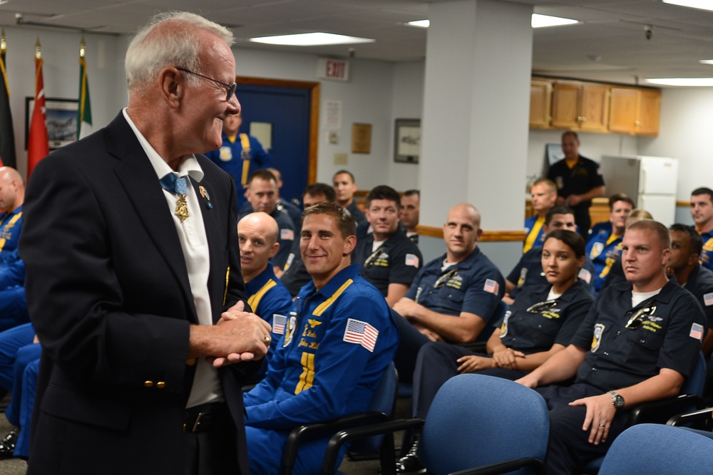 Medal of Honor recipient speaks to Blue Angels