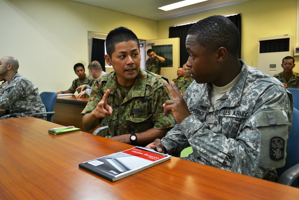 US Army on Okinawa participates in a bilateral exchange with 15th Brigade, Japan Ground Self-Defense Force