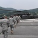 1-38 FA cadets flying above Camp Casey