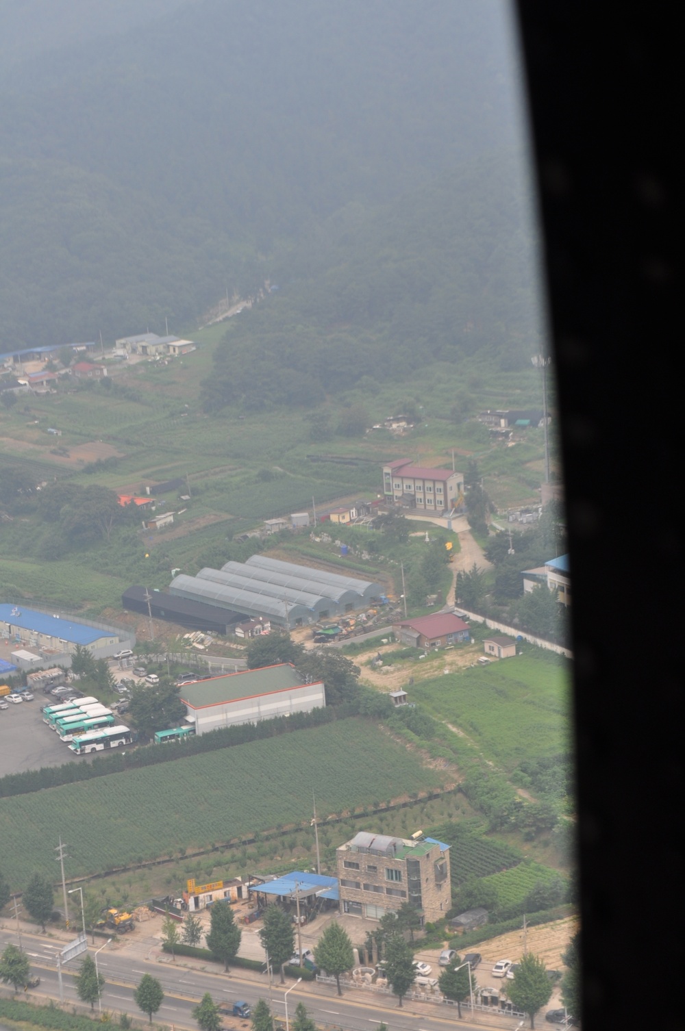 1-38 FA cadets flying above Camp Casey