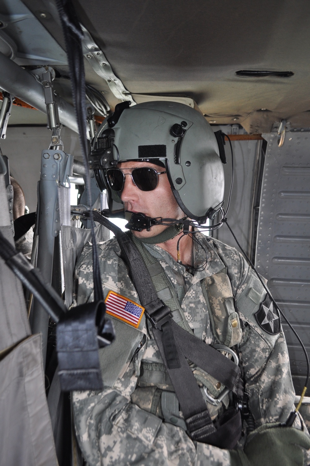 1-38 FA cadets flying above Camp Casey