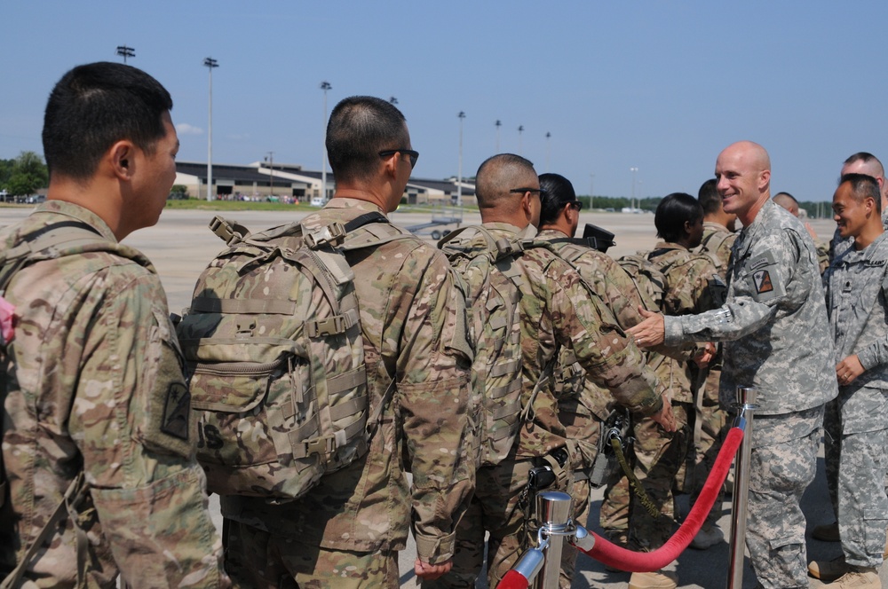 82nd Financial Management Support Unit troops return from Afghanistan