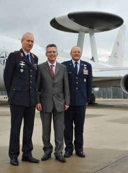 German Minister of Defence tours Geilenkirchen NATO Air Base