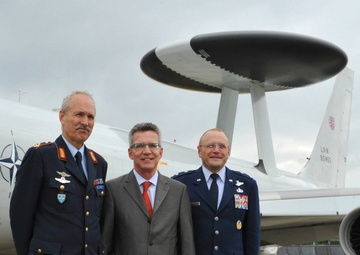German Minister of Defence tours Geilenkirchen NATO Air Base