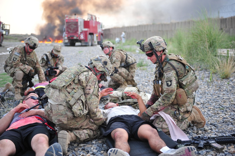 Currahees conduct mass casualty exercise