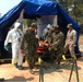 Mexican marines evacuate a simulated casualty