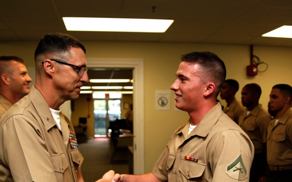 MCIEAST commanding general visits Cherry Point