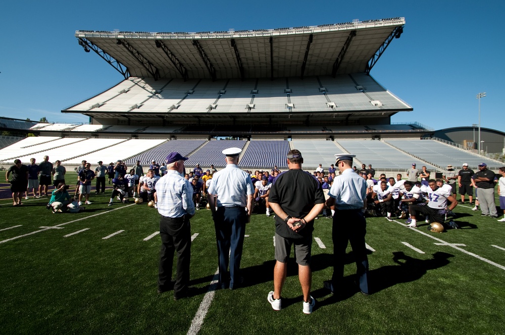 From sideline to shoreline - Coast Guard Reservist serves his country, alma mater