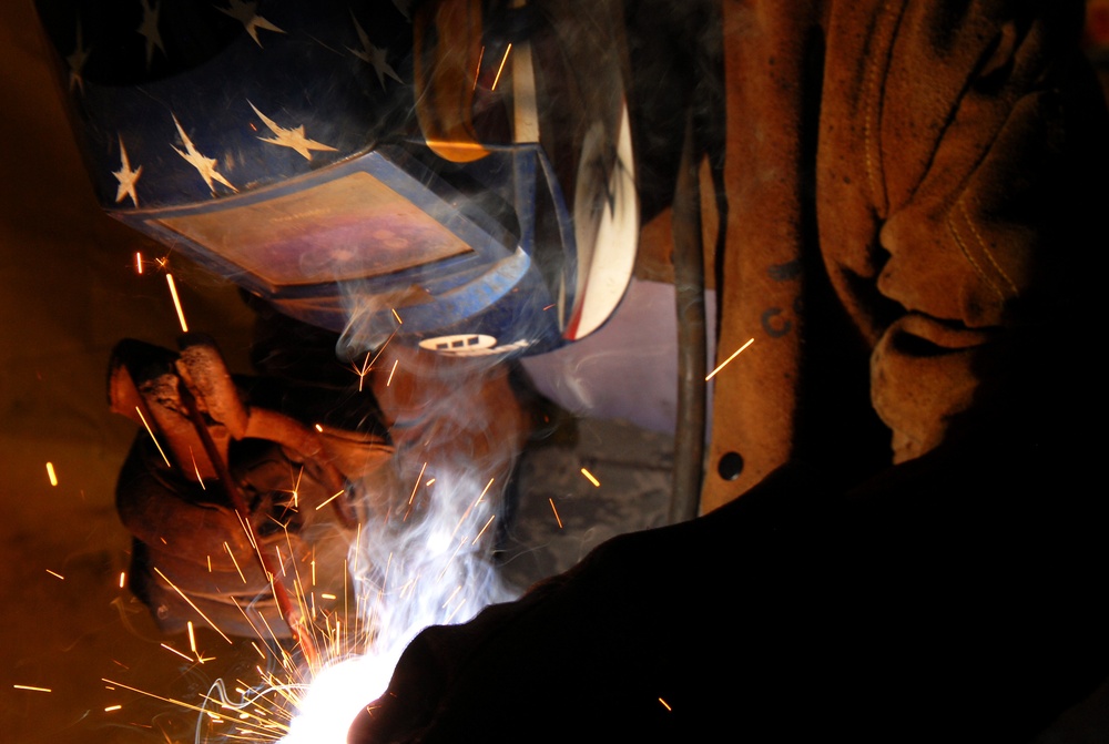 18 Civil Engineer Squadron structure technicians apply metal working skills on Kadena