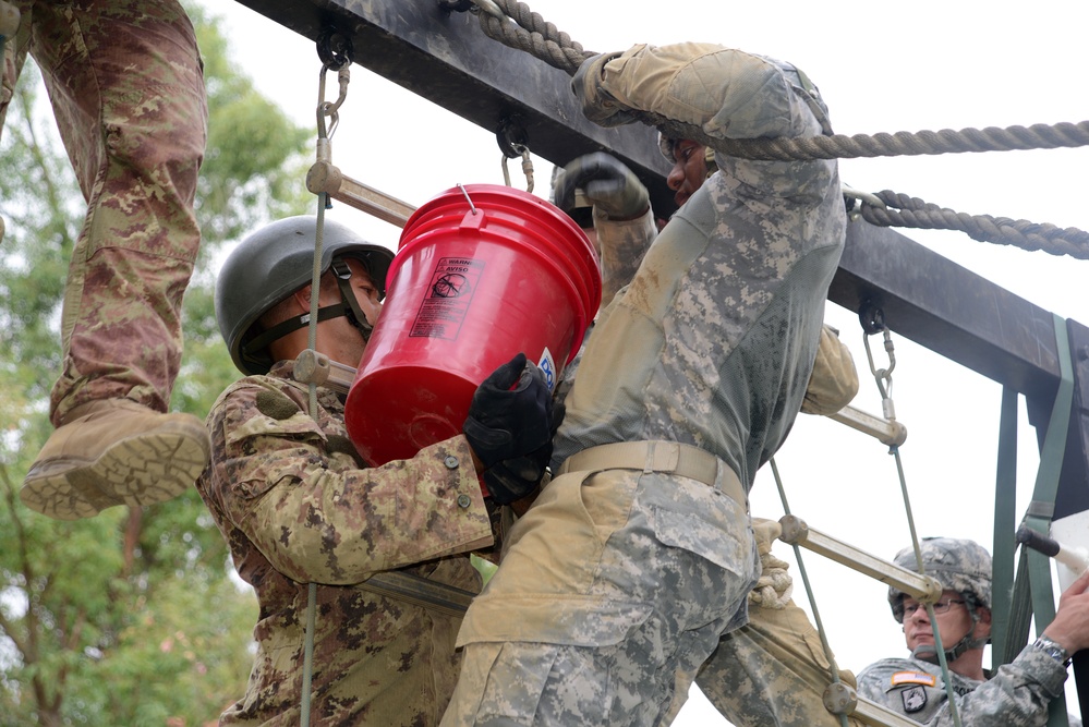 Team building event/leadership reaction course