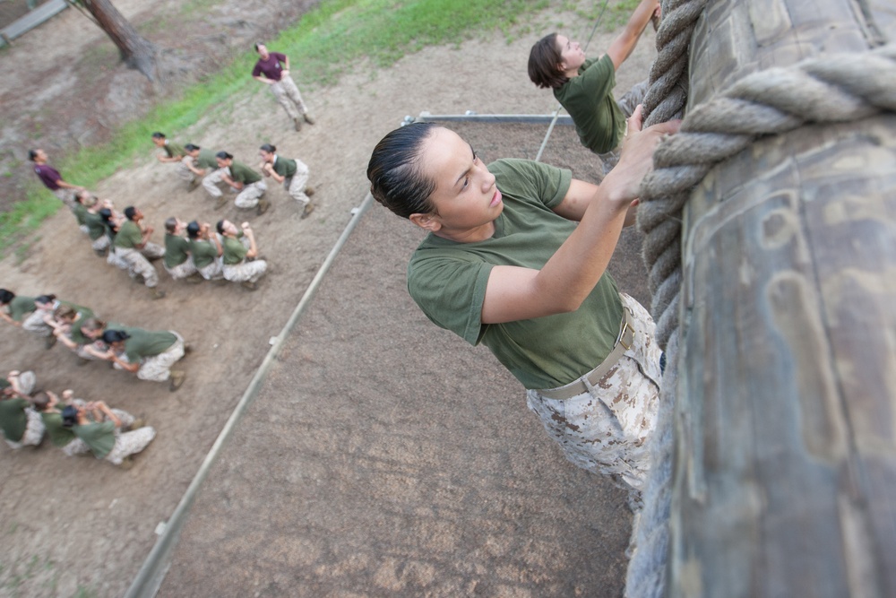 Photo Gallery: Marine recruits scale Confidence Course