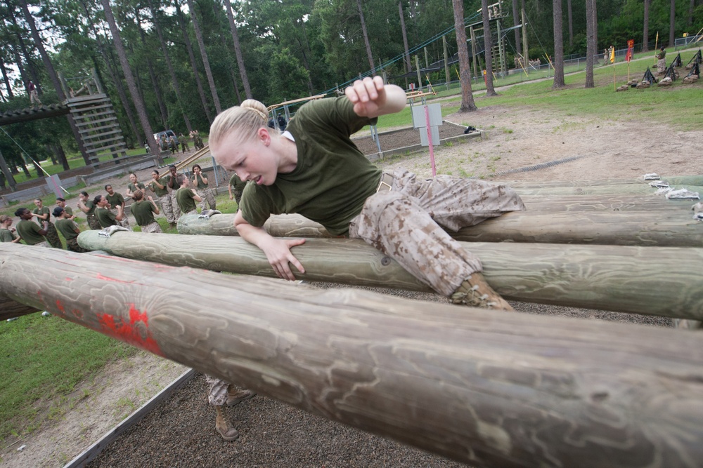 Photo Gallery: Marine recruits scale Confidence Course