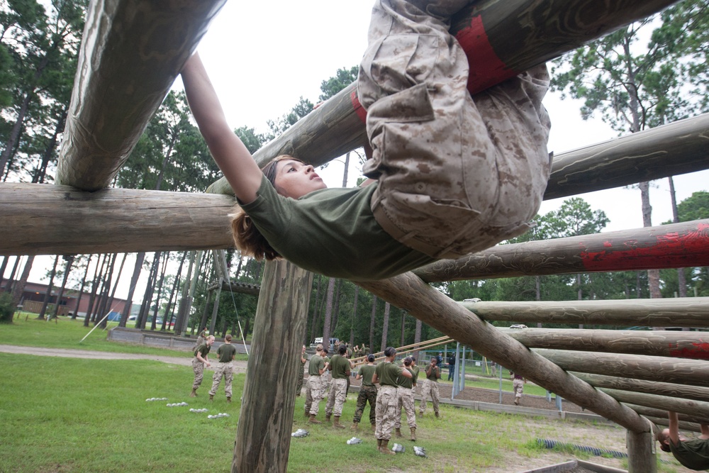 Photo Gallery: Marine recruits scale Confidence Course