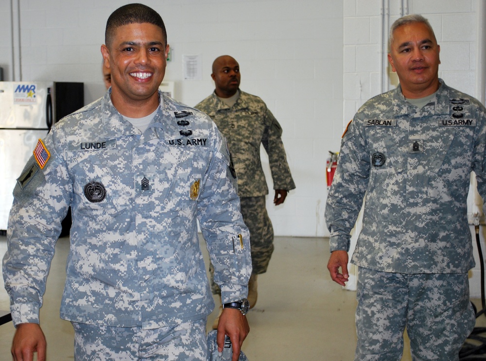 OSW Command Sgt. Maj. Lunde and Command Sgt. Maj. Sablan