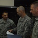 371st Battalion Commander and Brigade Command Sgt Maj. visit with troops in Manas