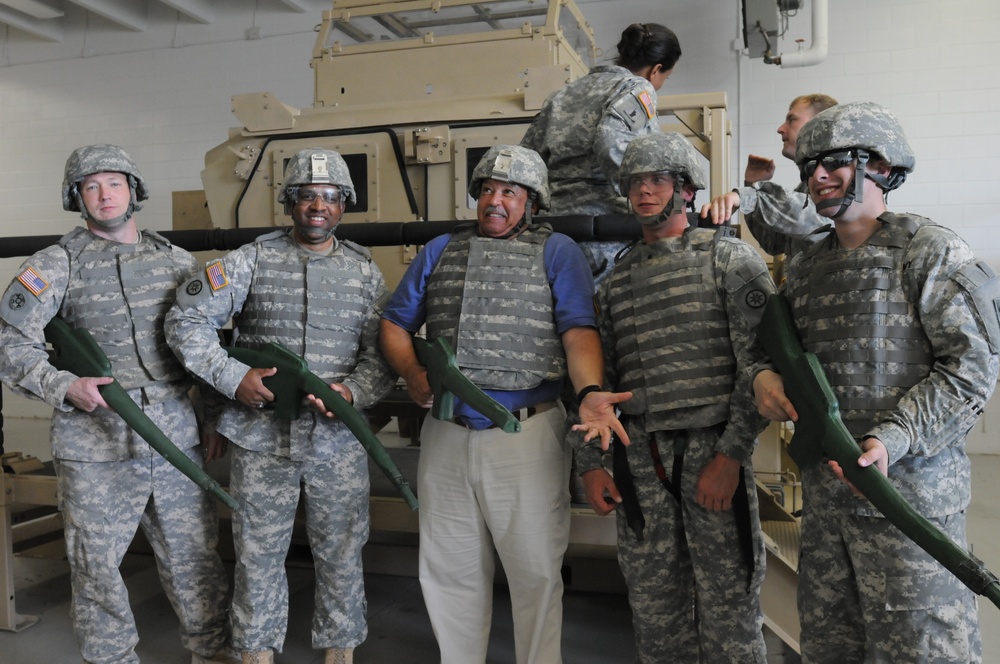OSW Commissioner Holliday poses with soldiers