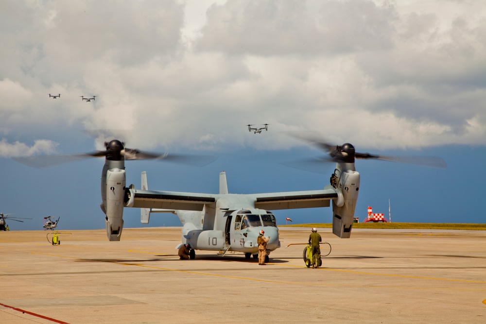 MV-22B Ospreys arrive at MCAS Futenma