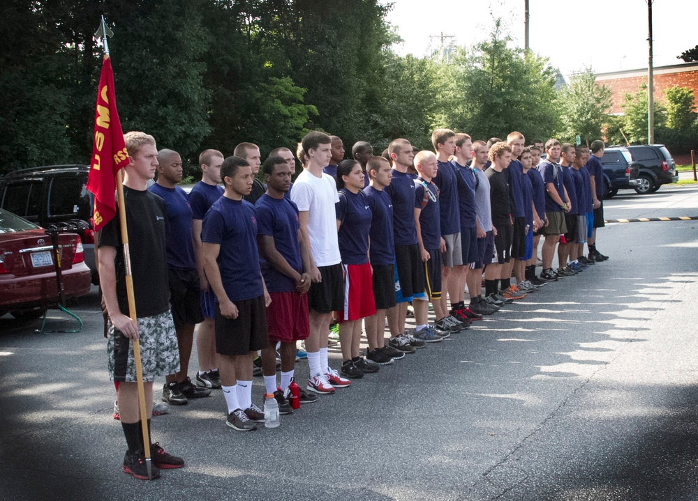 Recruiting Sub-Station Greensboro Changes Leadership During Three-Mile Hike