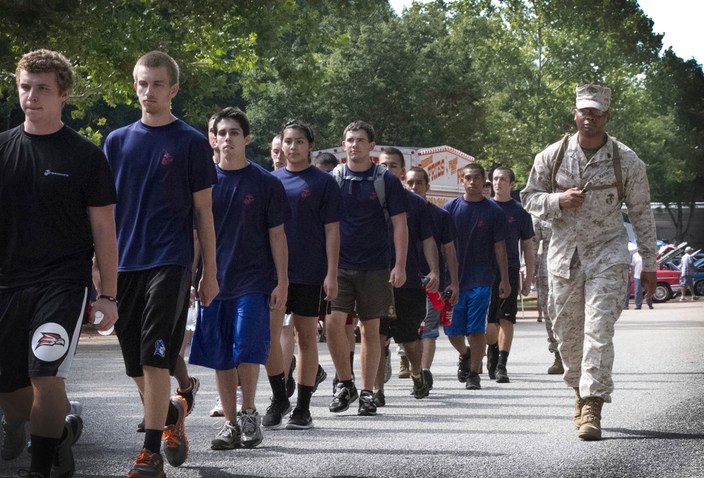 Recruiting Sub-Station Greensboro Changes Leadership During Three-Mile Hike