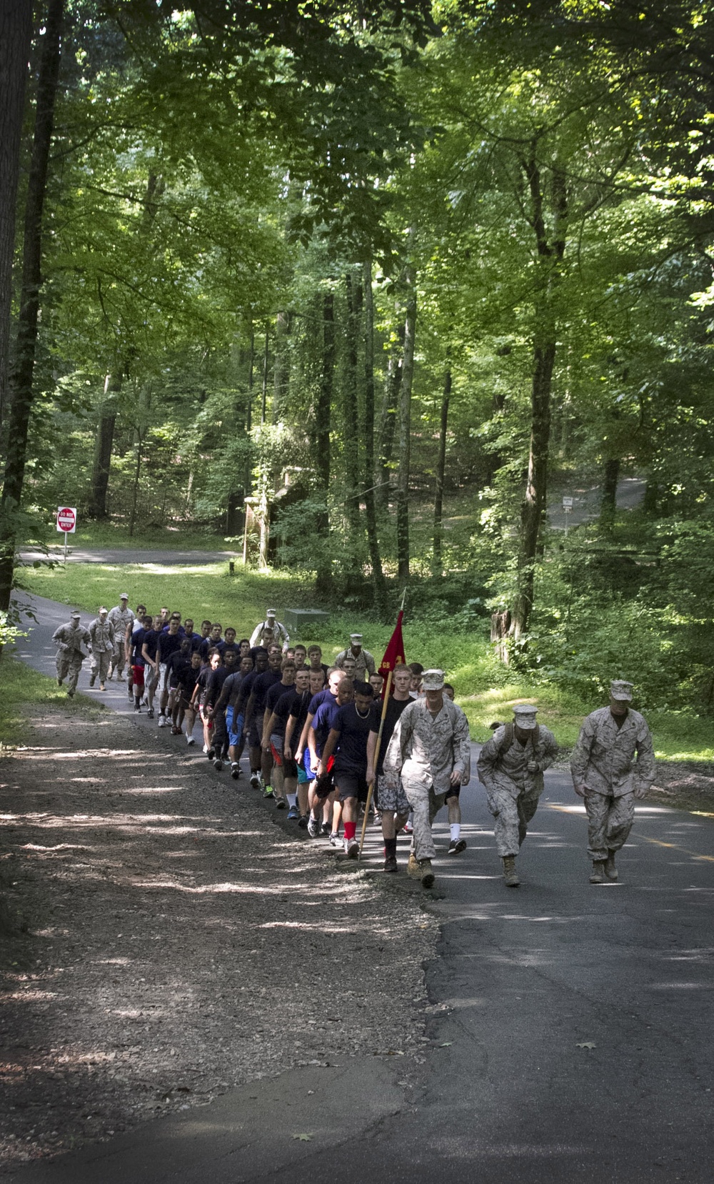 Recruiting Sub-Station Greensboro Changes Leadership During Three-Mile Hike