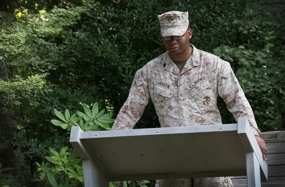 Recruiting Sub-Station Greensboro Changes Leadership During Three-Mile Hike