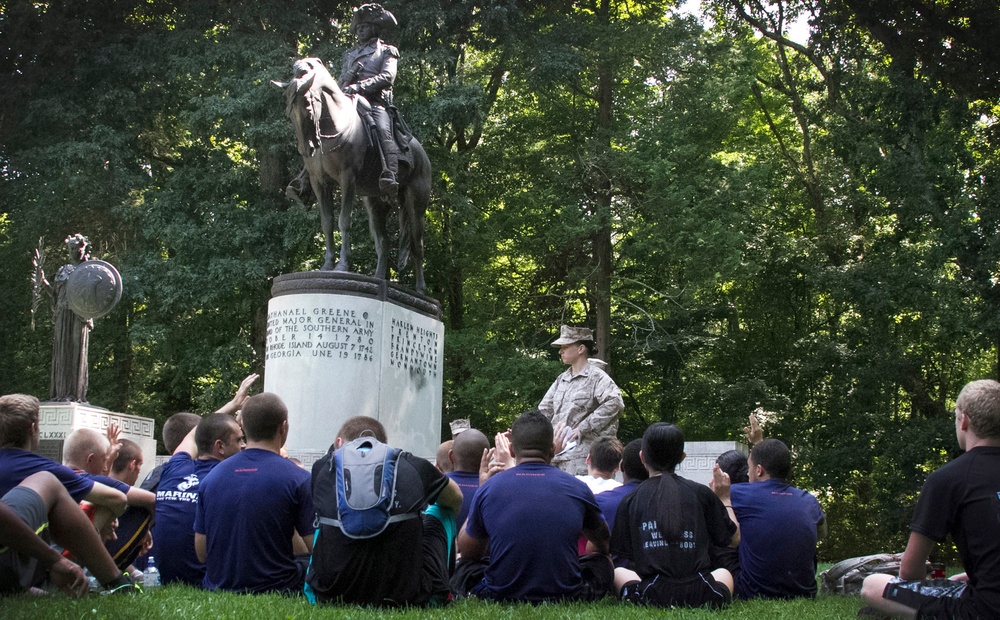 Recruiting Sub-Station Greensboro Changes Leadership During Three-Mile Hike