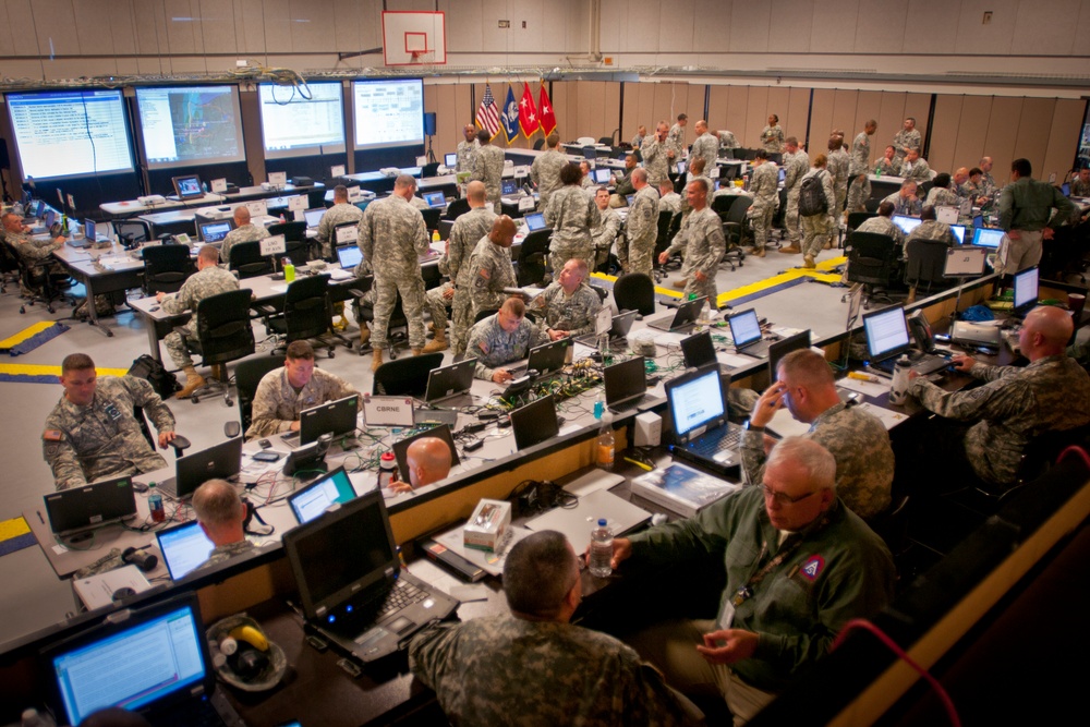 Joint Operations Center buzzes with activity during Vibrant Response 13-2