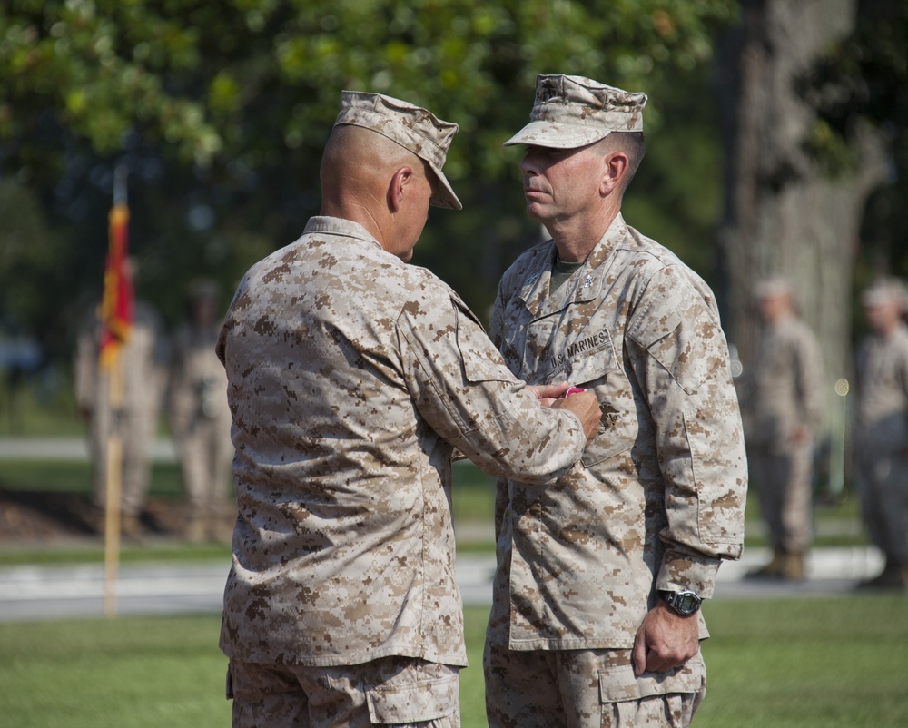 Retirement ceremony at Camp Lejeune