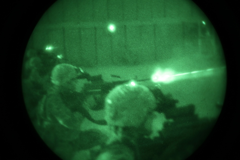 Close Quarters Marksmanship training at night
