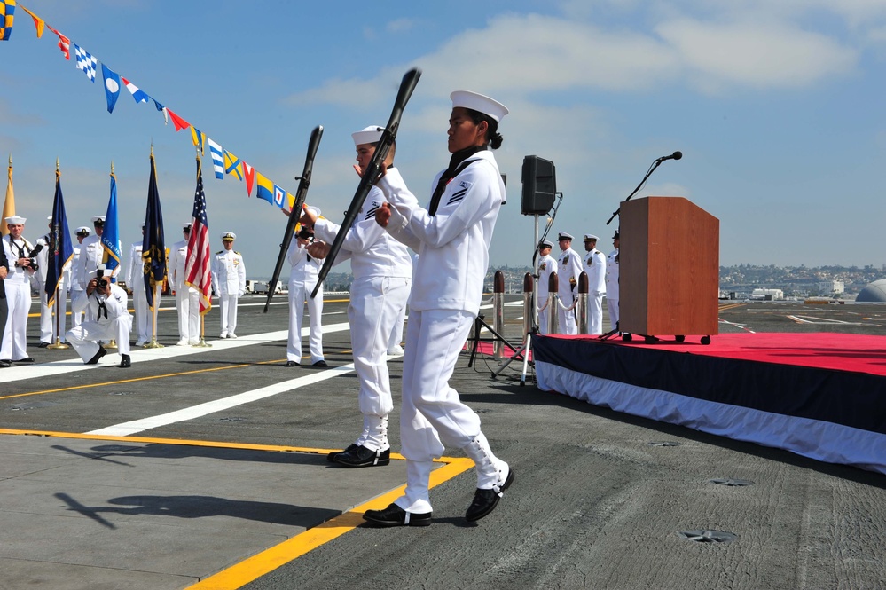 USS Ronald Reagan change of command