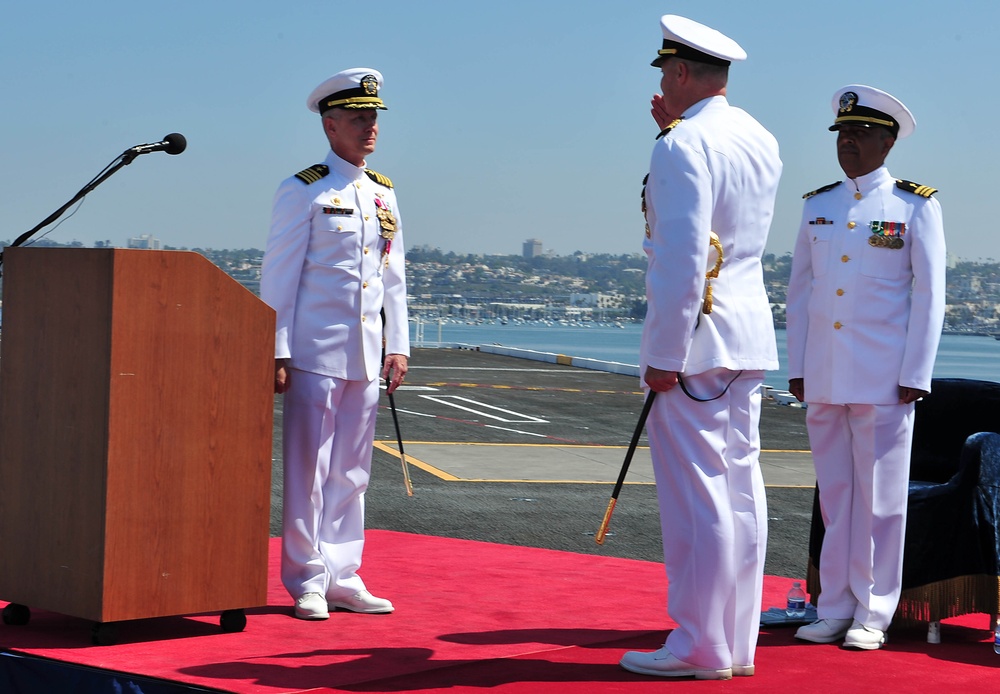 USS Ronald Reagan change of command