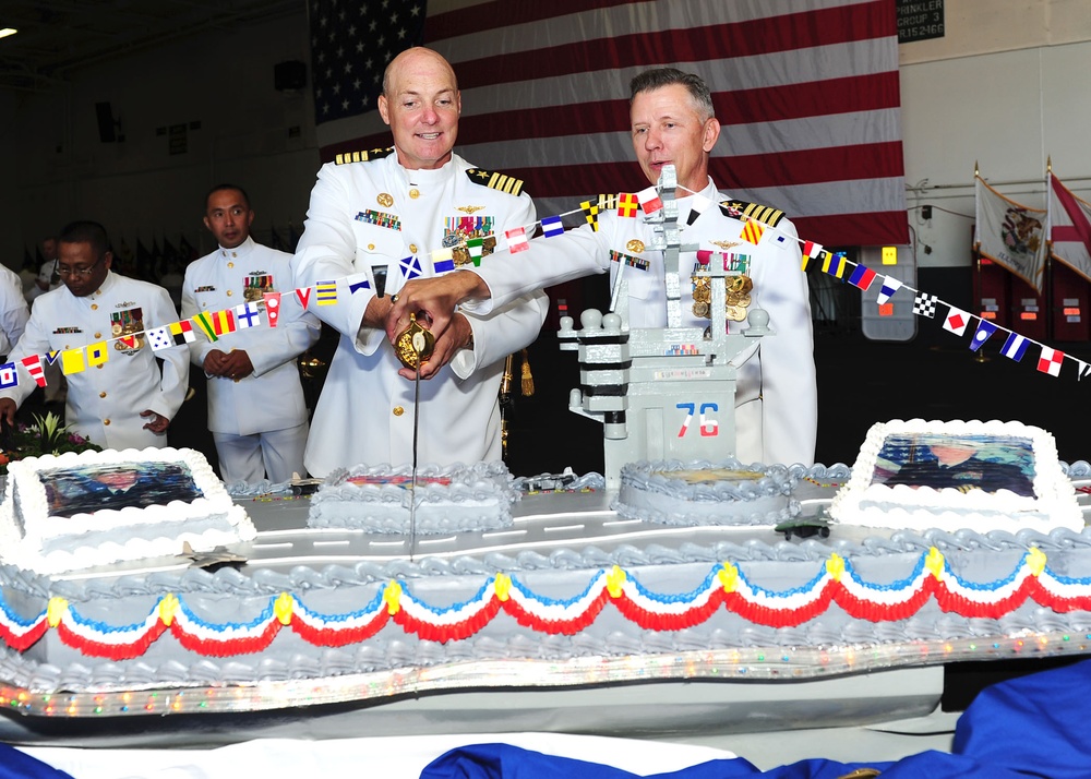 USS Ronald Reagan change of command