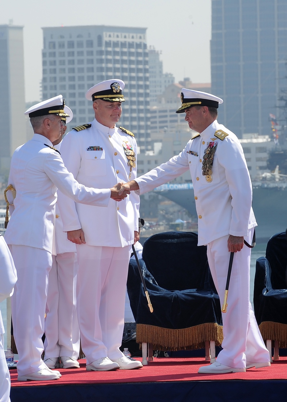 USS Ronald Reagan change of command