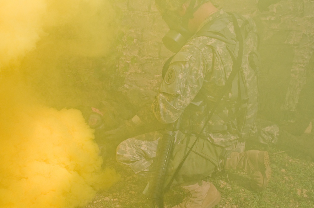 445th Transportation Company reacts to chemical training