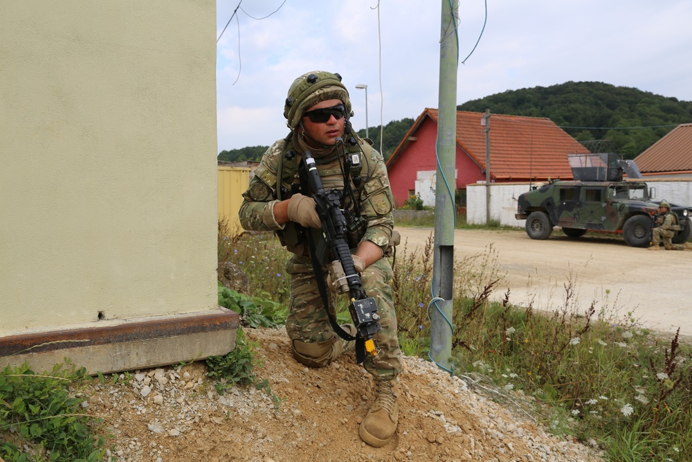 Regimental combat team mission rehearsal exercise