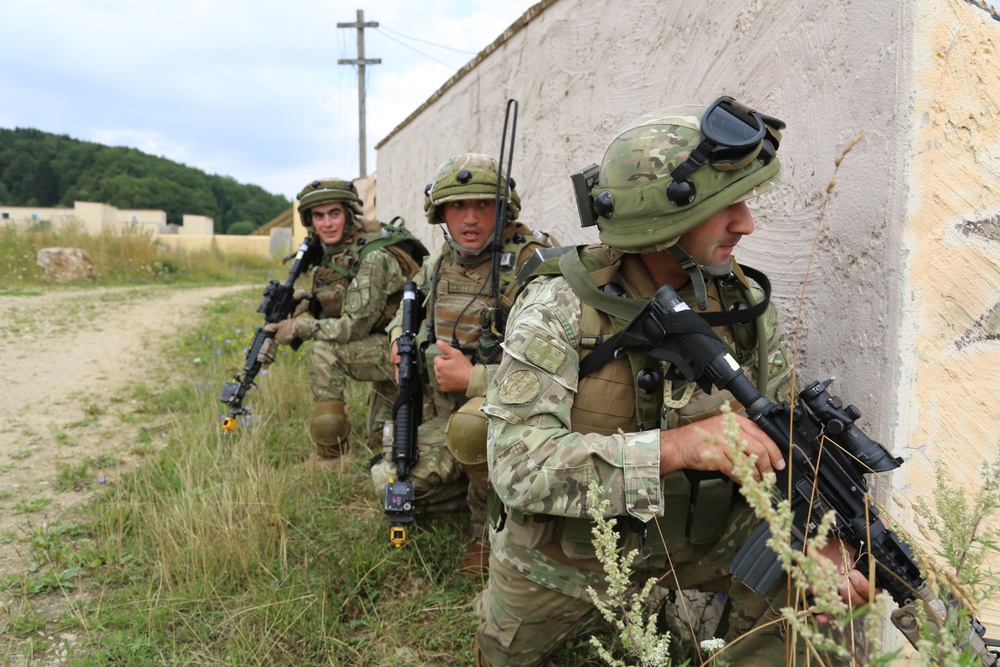 Regimental combat team mission rehearsal exercise