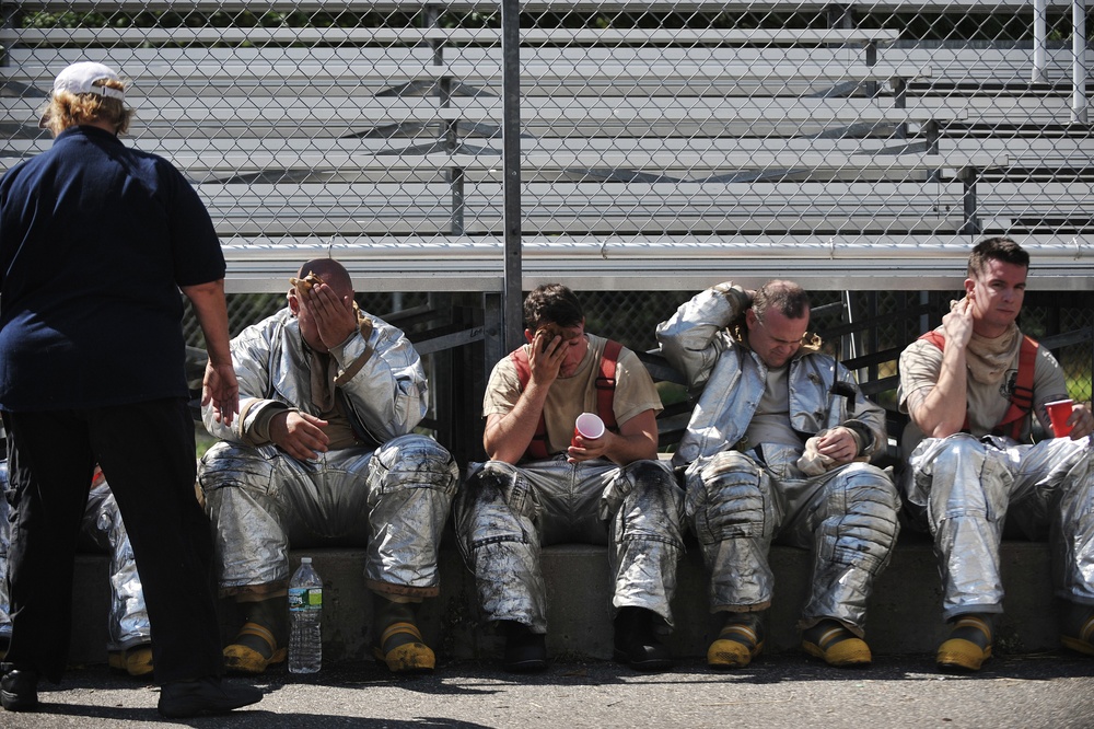 106th Rescue Wing firefighters conduct drill weekend training