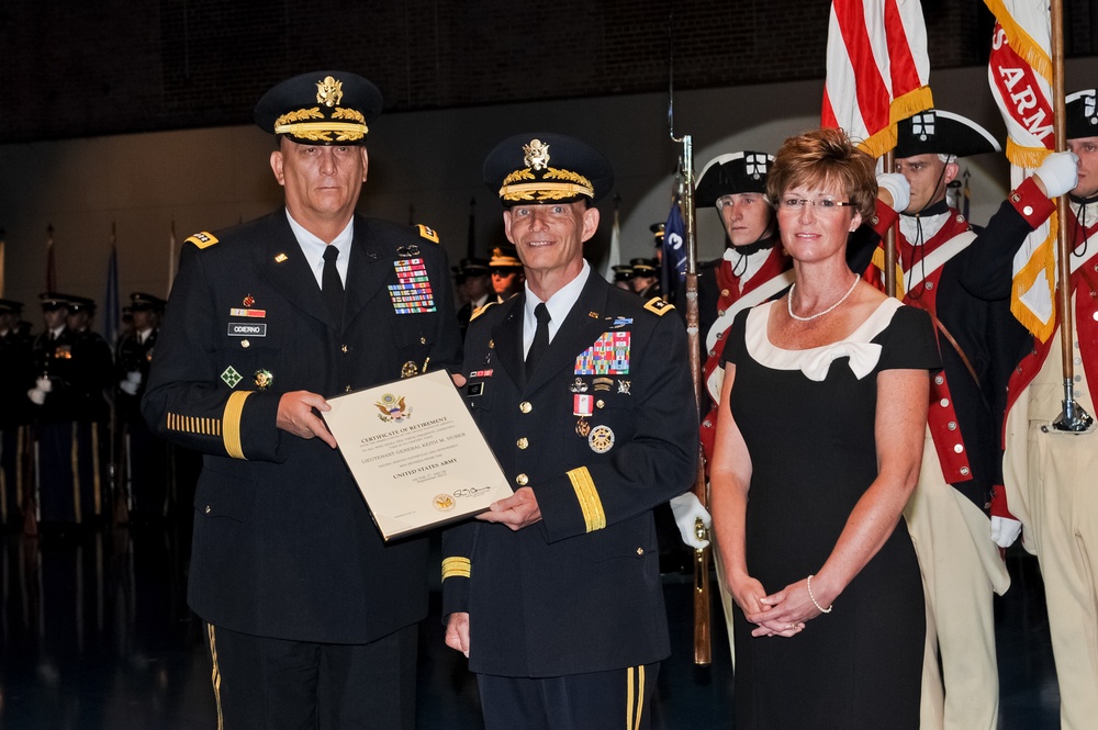 Lt. Gen. Keith Huber retirement ceremony hosted by Gen. Raymond Odierno
