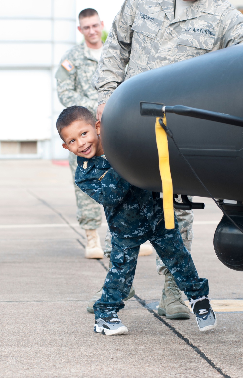 Make-A-Wish tour for boy at Ellington Field