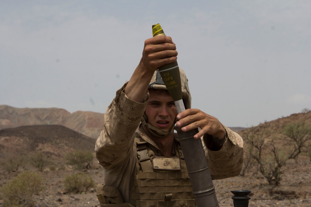 60mm mortar live-fire training