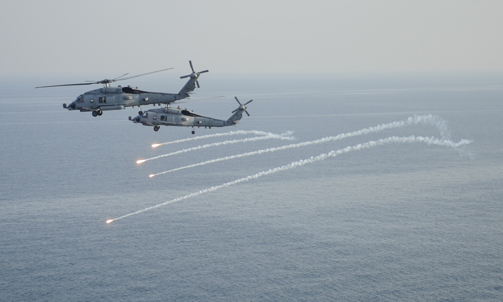 Mid-flight change of command ceremony