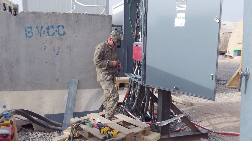 372nd Engineer Company constructs improved living areas for troops