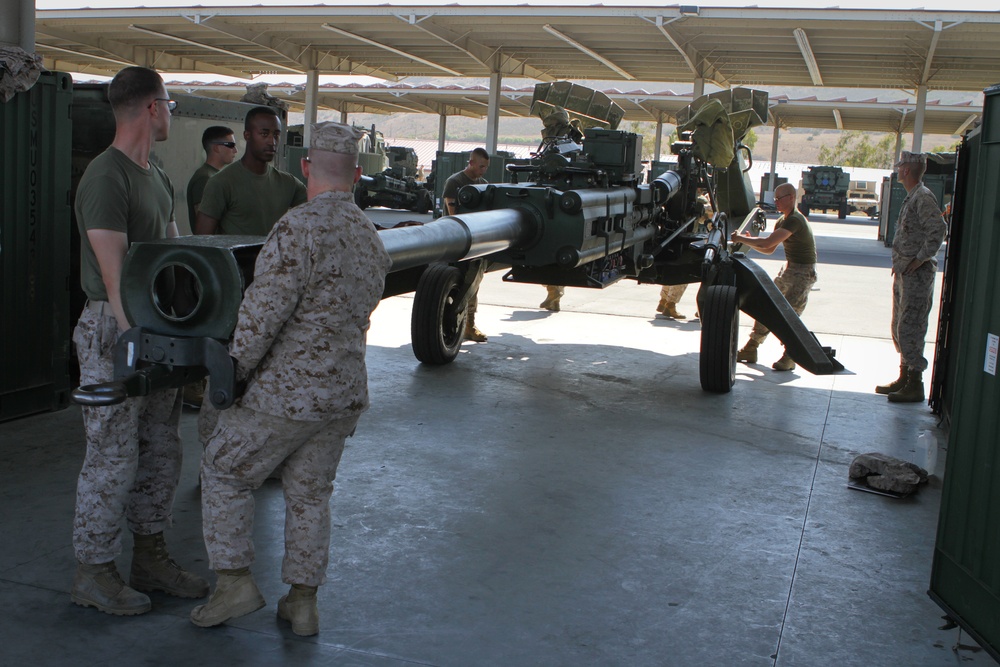 11th Marines prepare for regimental artillery exercise