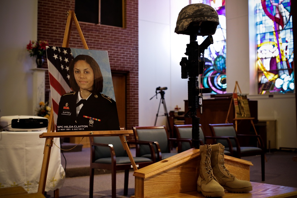 Memorial service for Spc. Hilda Clayton